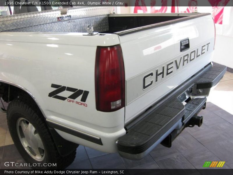 Olympic White / Gray 1996 Chevrolet C/K K1500 Extended Cab 4x4