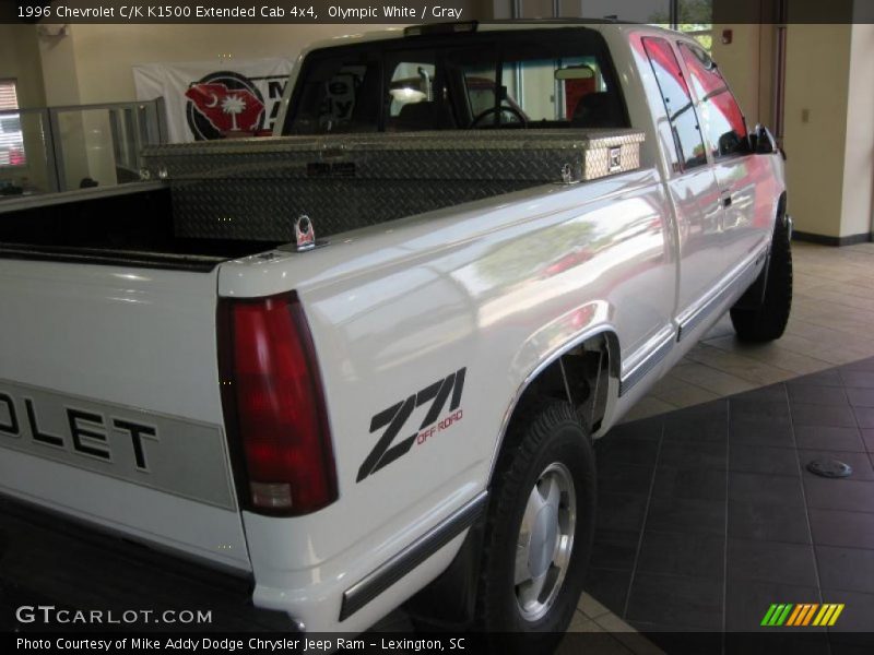 Olympic White / Gray 1996 Chevrolet C/K K1500 Extended Cab 4x4