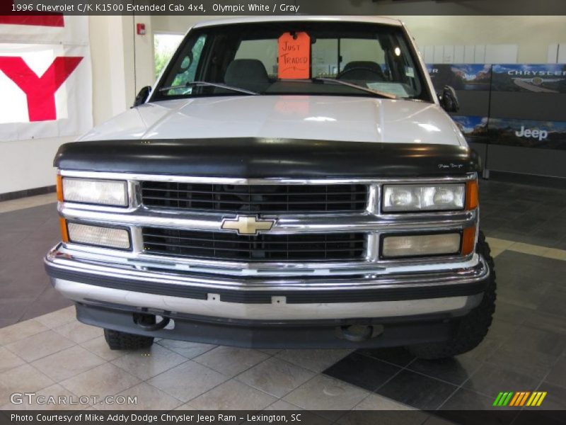 Olympic White / Gray 1996 Chevrolet C/K K1500 Extended Cab 4x4