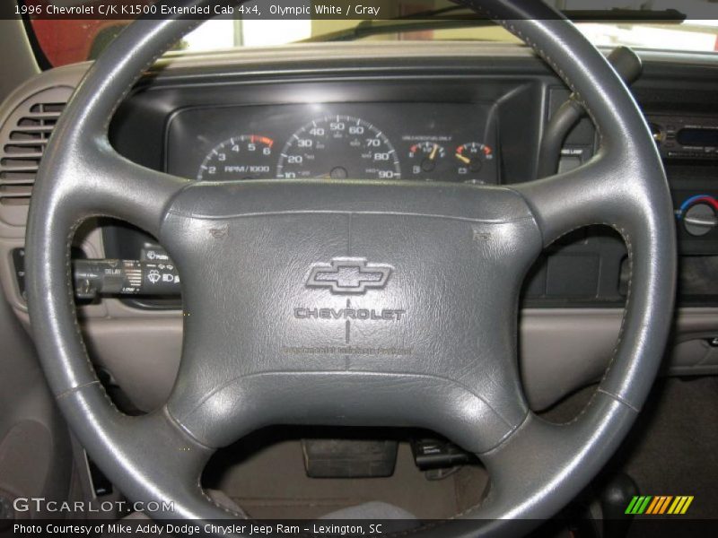 Olympic White / Gray 1996 Chevrolet C/K K1500 Extended Cab 4x4