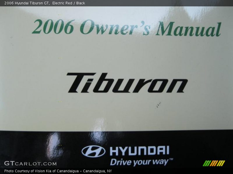Electric Red / Black 2006 Hyundai Tiburon GT