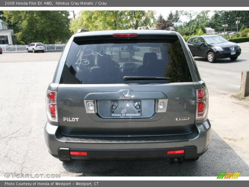 Nimbus Gray Metallic / Gray 2008 Honda Pilot EX 4WD