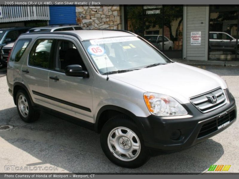 Satin Silver Metallic / Black 2005 Honda CR-V LX 4WD