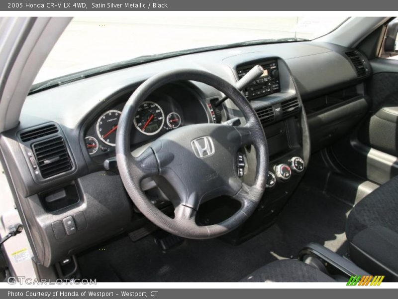 Satin Silver Metallic / Black 2005 Honda CR-V LX 4WD