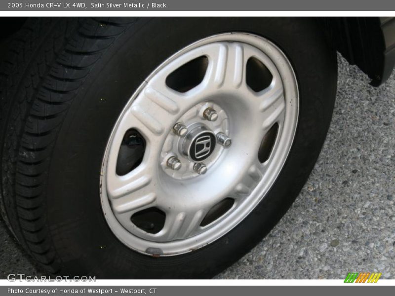 Satin Silver Metallic / Black 2005 Honda CR-V LX 4WD