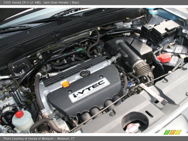 Satin Silver Metallic / Black 2005 Honda CR-V LX 4WD