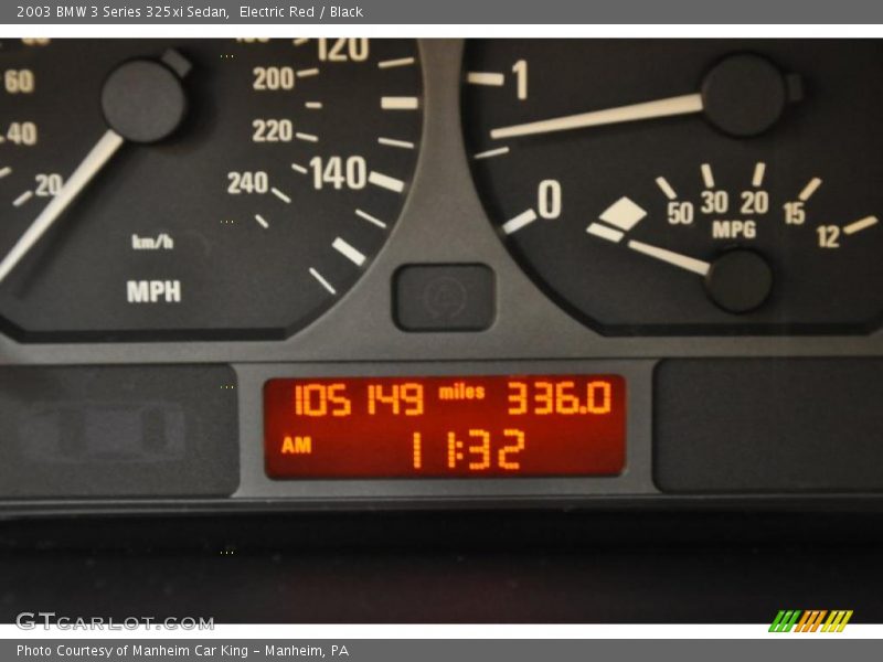 Electric Red / Black 2003 BMW 3 Series 325xi Sedan
