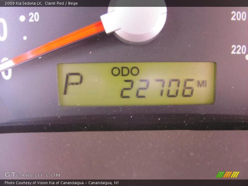 Claret Red / Beige 2009 Kia Sedona LX