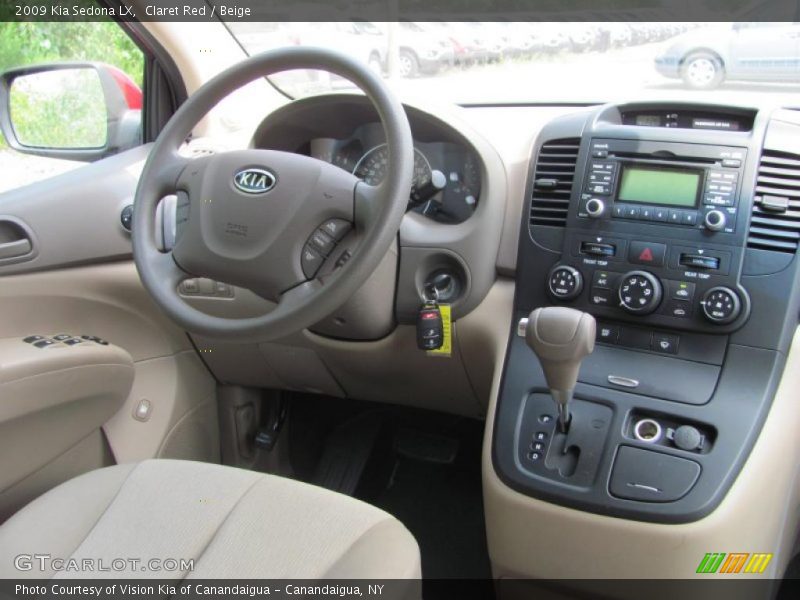 Claret Red / Beige 2009 Kia Sedona LX