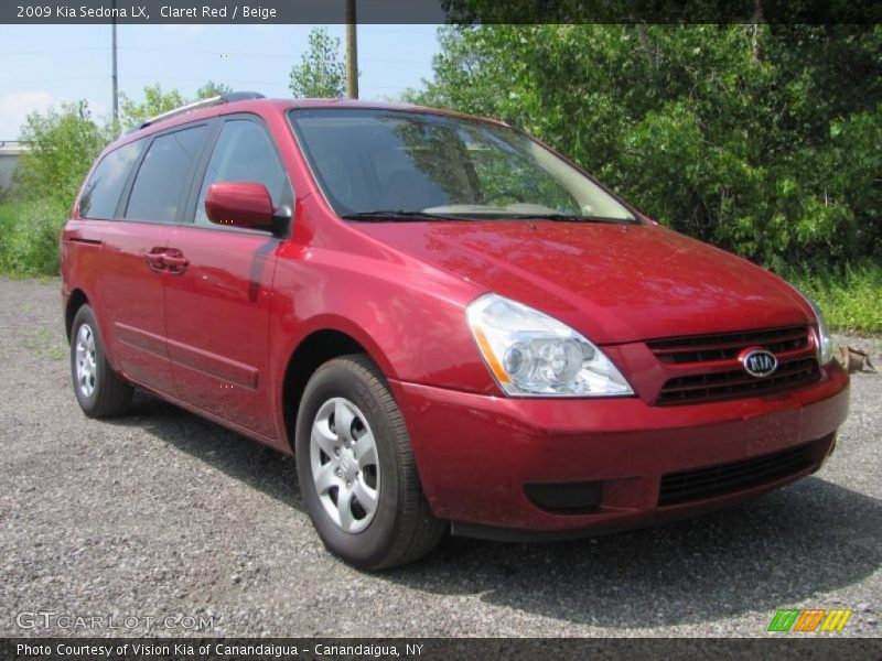 Claret Red / Beige 2009 Kia Sedona LX