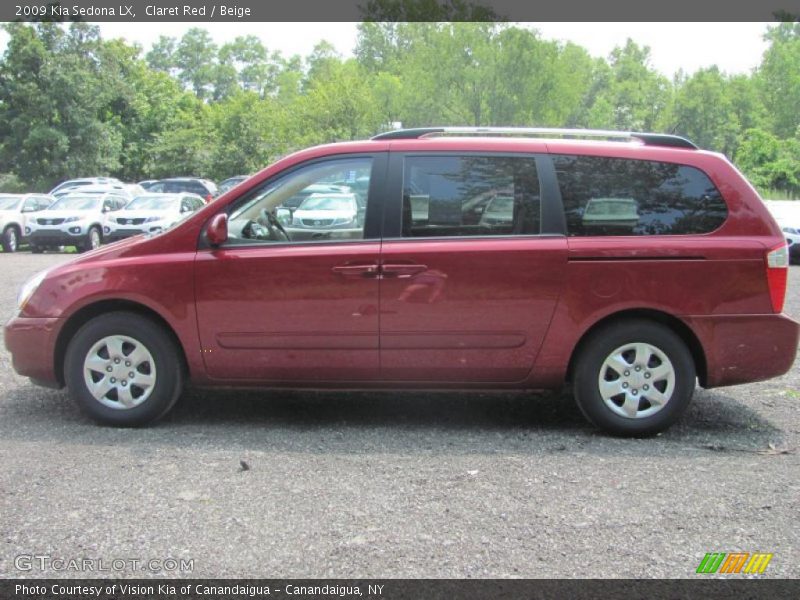 Claret Red / Beige 2009 Kia Sedona LX