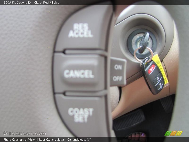 Claret Red / Beige 2009 Kia Sedona LX