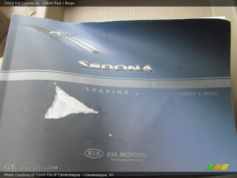 Claret Red / Beige 2009 Kia Sedona LX