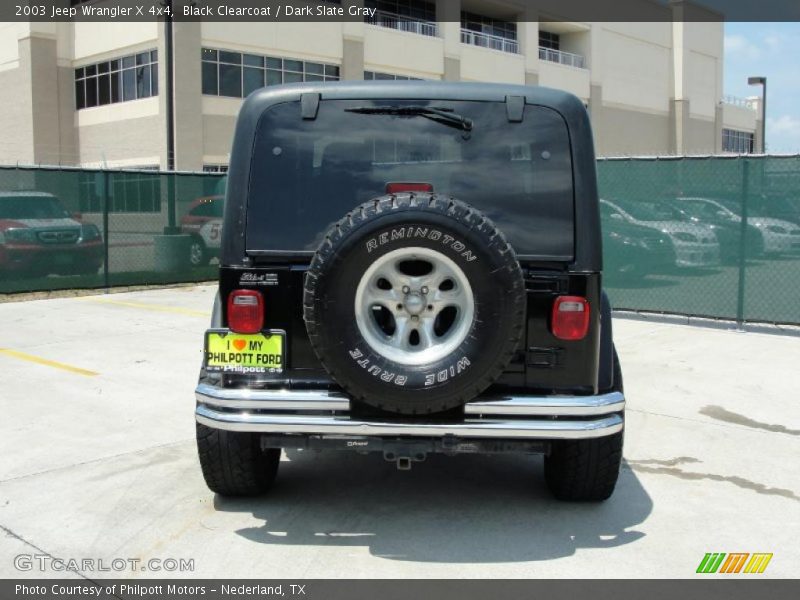 Black Clearcoat / Dark Slate Gray 2003 Jeep Wrangler X 4x4