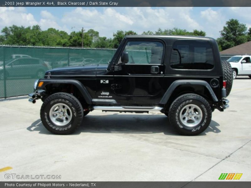 Black Clearcoat / Dark Slate Gray 2003 Jeep Wrangler X 4x4