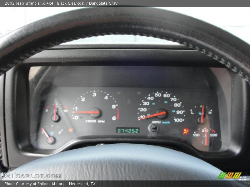 Black Clearcoat / Dark Slate Gray 2003 Jeep Wrangler X 4x4