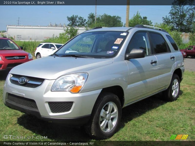 Bright Silver / Black 2010 Kia Sportage LX