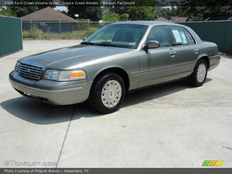 Spruce Green Metallic / Medium Parchment 2003 Ford Crown Victoria Sedan