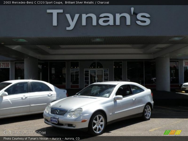Brilliant Silver Metallic / Charcoal 2003 Mercedes-Benz C C320 Sport Coupe