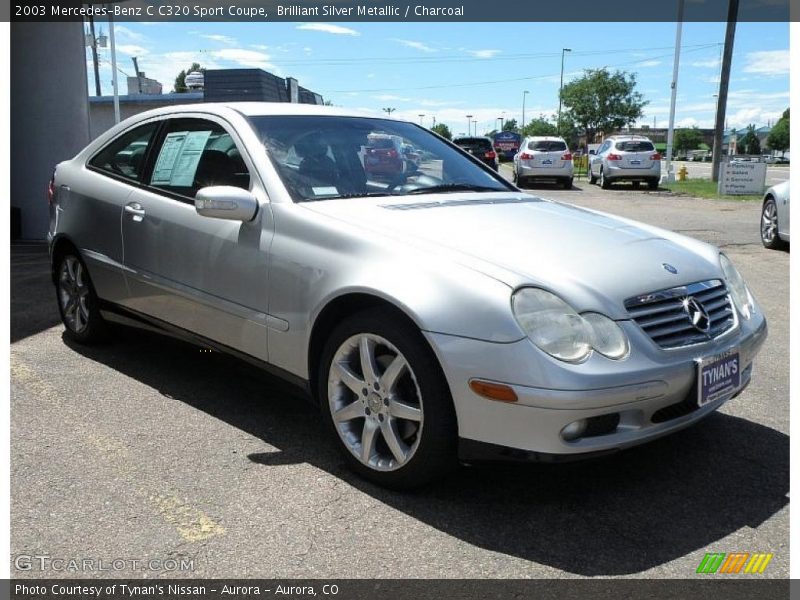 Brilliant Silver Metallic / Charcoal 2003 Mercedes-Benz C C320 Sport Coupe