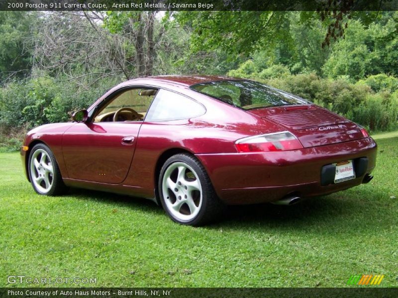 Arena Red Metallic / Savanna Beige 2000 Porsche 911 Carrera Coupe