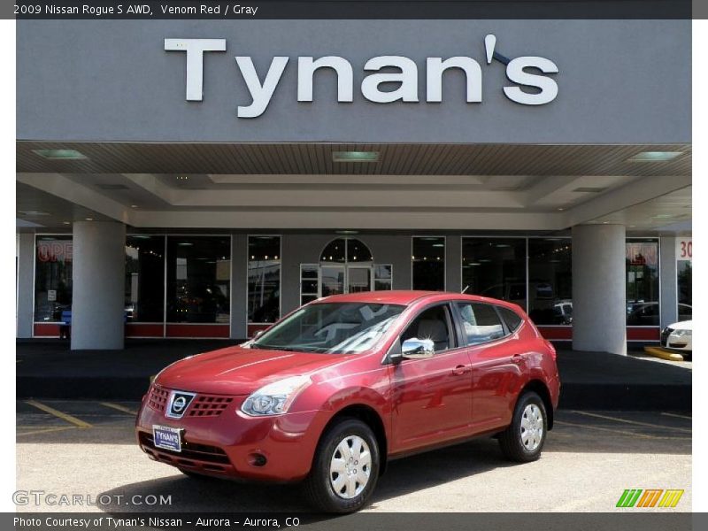 Venom Red / Gray 2009 Nissan Rogue S AWD