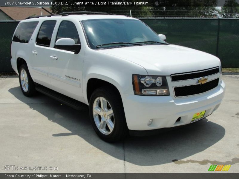 Summit White / Light Titanium/Dark Titanium 2007 Chevrolet Suburban 1500 LTZ