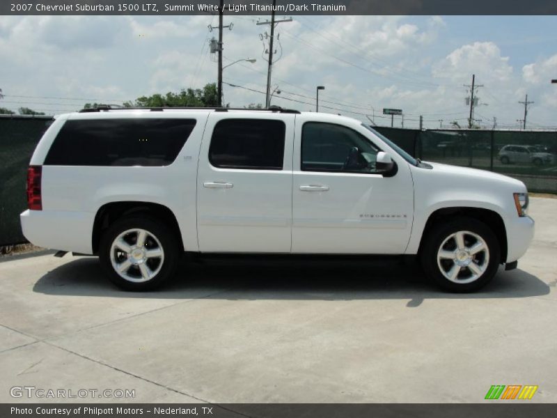 Summit White / Light Titanium/Dark Titanium 2007 Chevrolet Suburban 1500 LTZ