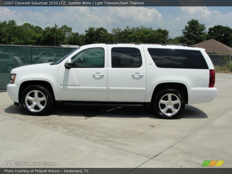 Summit White / Light Titanium/Dark Titanium 2007 Chevrolet Suburban 1500 LTZ