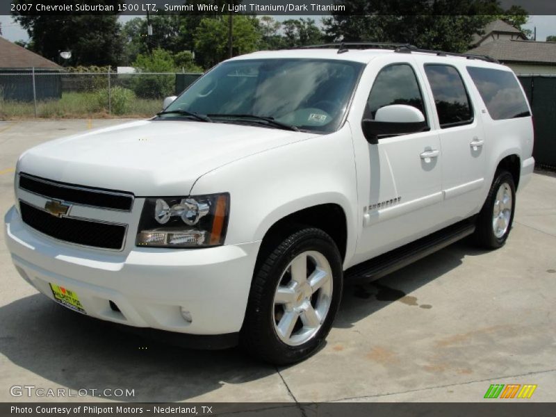 Summit White / Light Titanium/Dark Titanium 2007 Chevrolet Suburban 1500 LTZ