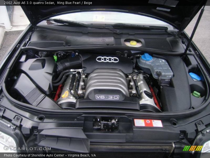 Ming Blue Pearl / Beige 2002 Audi A6 3.0 quattro Sedan