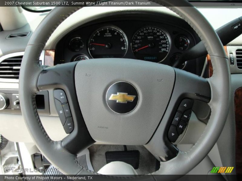 Summit White / Light Titanium/Dark Titanium 2007 Chevrolet Suburban 1500 LTZ