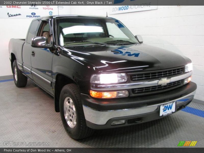 Onyx Black / Tan 2002 Chevrolet Silverado 1500 LT Extended Cab 4x4