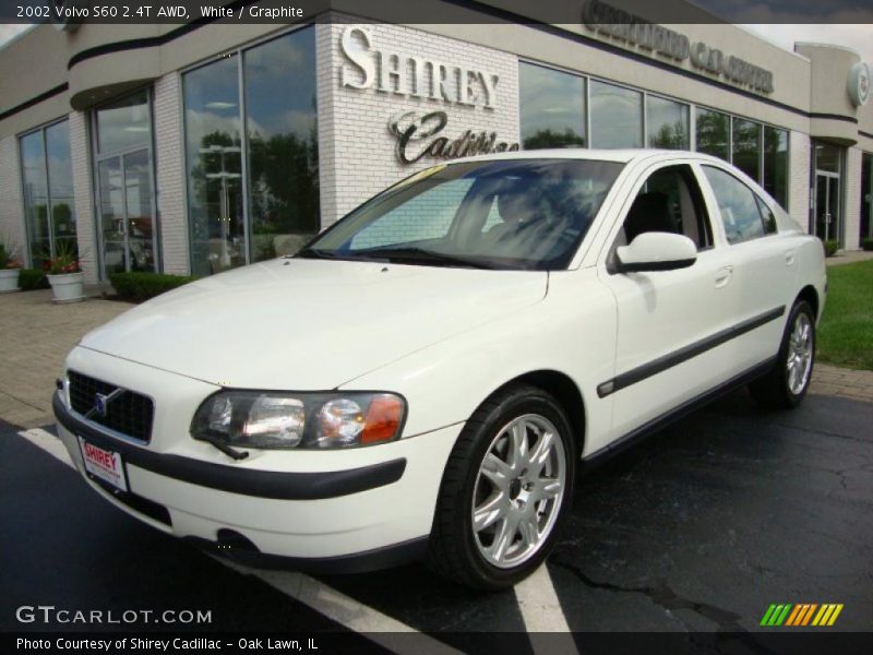 White / Graphite 2002 Volvo S60 2.4T AWD