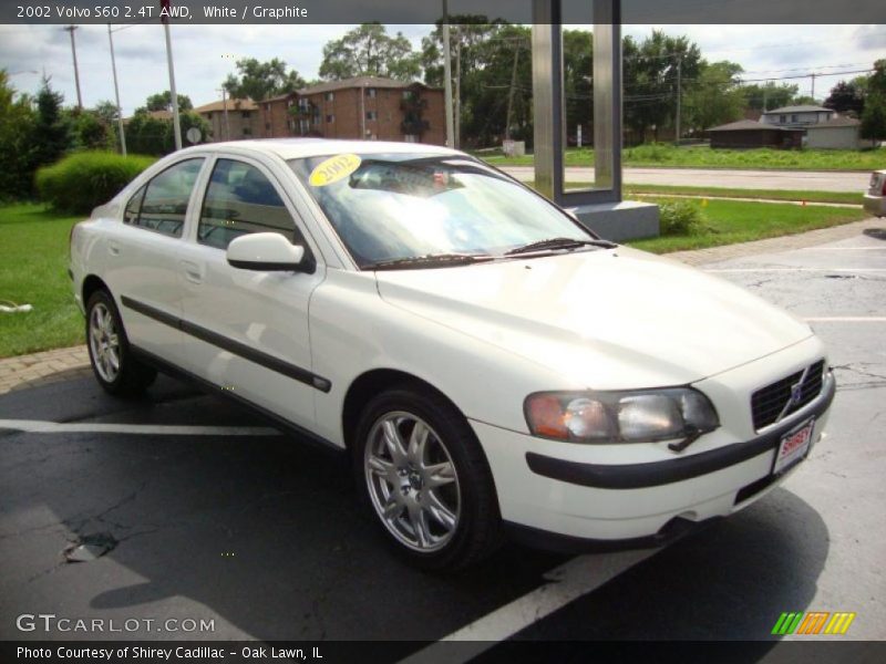 White / Graphite 2002 Volvo S60 2.4T AWD