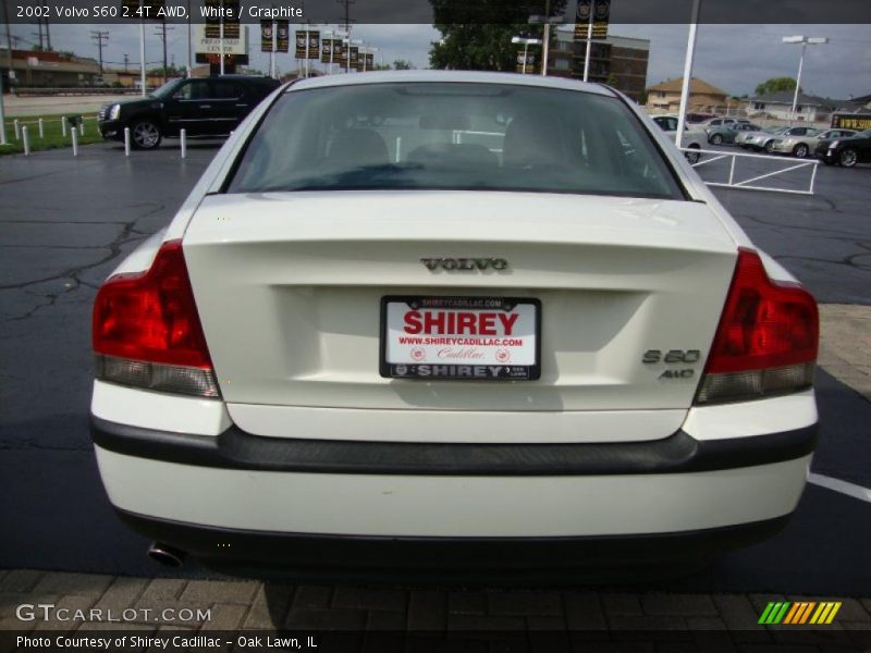 White / Graphite 2002 Volvo S60 2.4T AWD