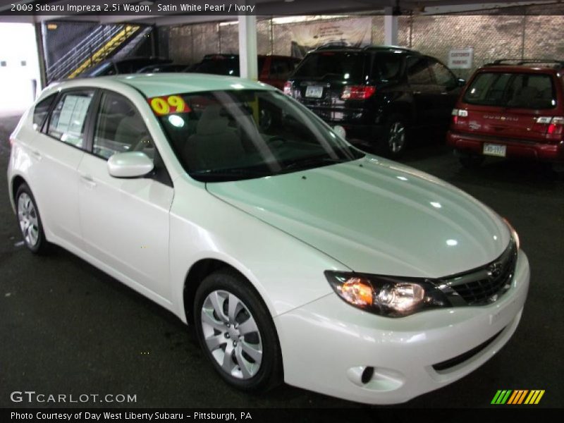 Satin White Pearl / Ivory 2009 Subaru Impreza 2.5i Wagon