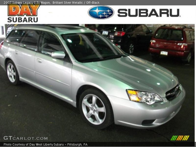 Brilliant Silver Metallic / Off-Black 2007 Subaru Legacy 2.5i Wagon