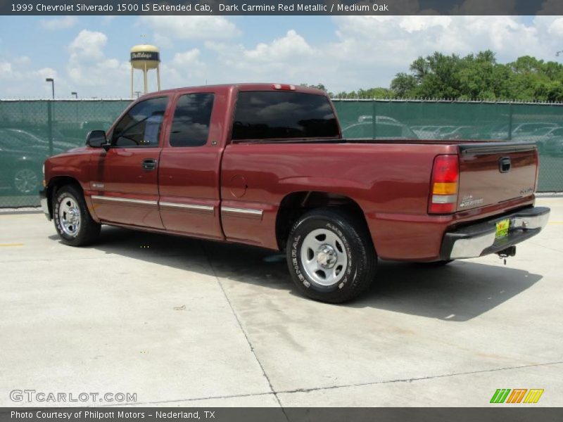 Dark Carmine Red Metallic / Medium Oak 1999 Chevrolet Silverado 1500 LS Extended Cab