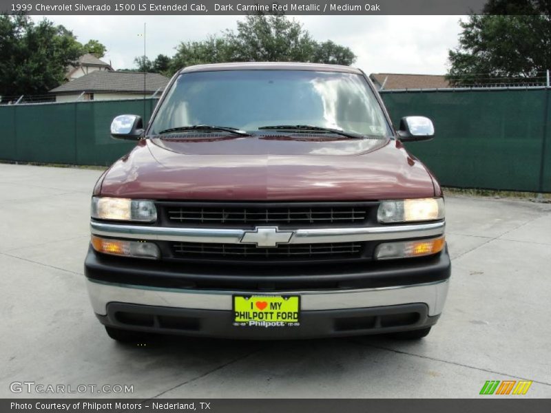 Dark Carmine Red Metallic / Medium Oak 1999 Chevrolet Silverado 1500 LS Extended Cab