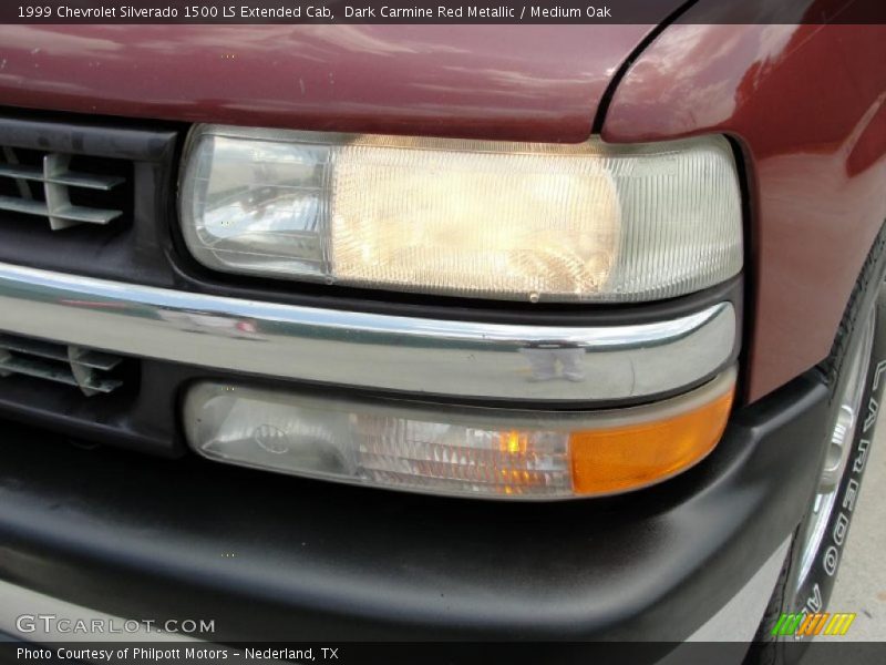 Dark Carmine Red Metallic / Medium Oak 1999 Chevrolet Silverado 1500 LS Extended Cab