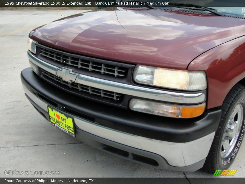 Dark Carmine Red Metallic / Medium Oak 1999 Chevrolet Silverado 1500 LS Extended Cab