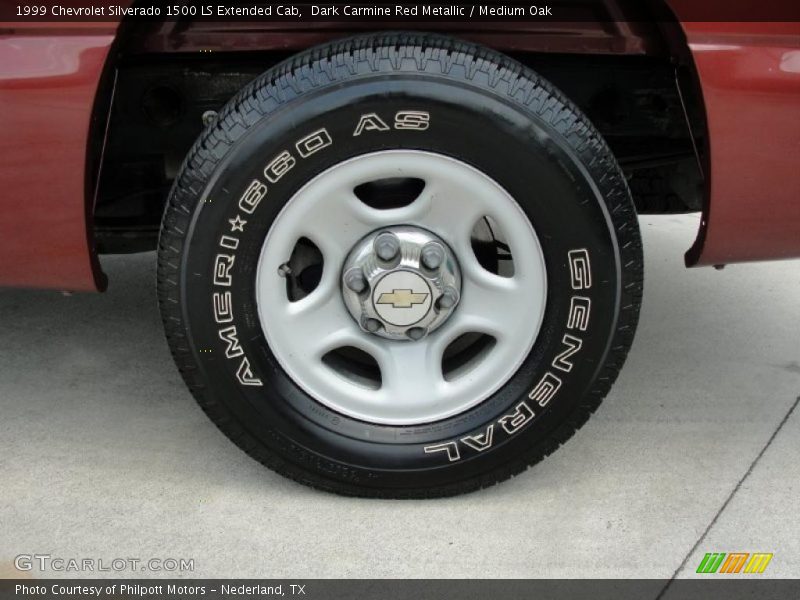 Dark Carmine Red Metallic / Medium Oak 1999 Chevrolet Silverado 1500 LS Extended Cab