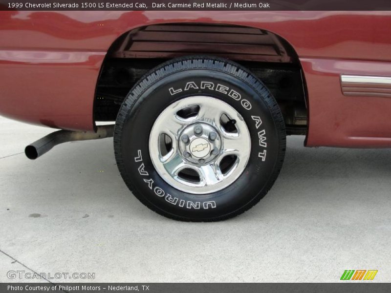 Dark Carmine Red Metallic / Medium Oak 1999 Chevrolet Silverado 1500 LS Extended Cab
