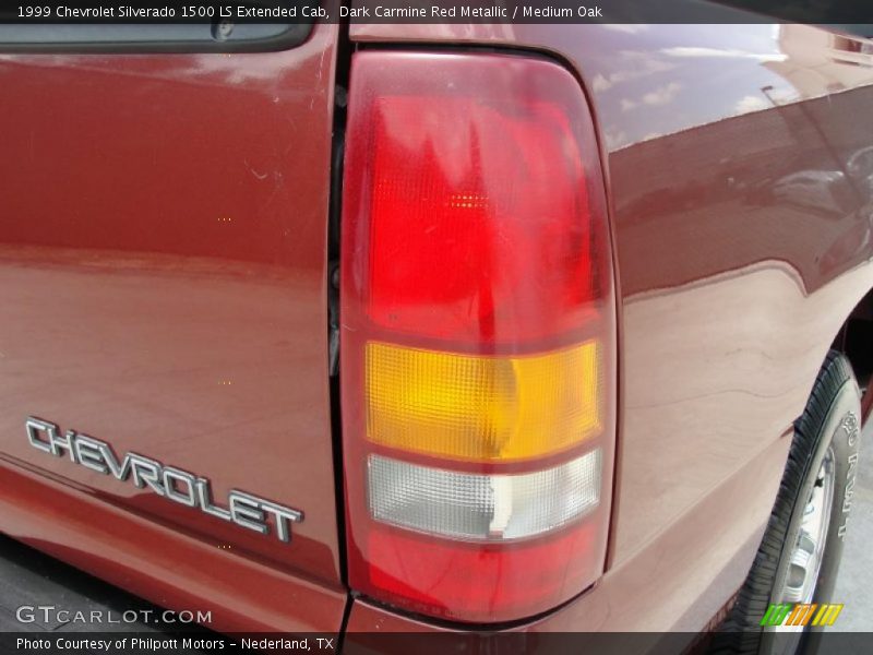 Dark Carmine Red Metallic / Medium Oak 1999 Chevrolet Silverado 1500 LS Extended Cab