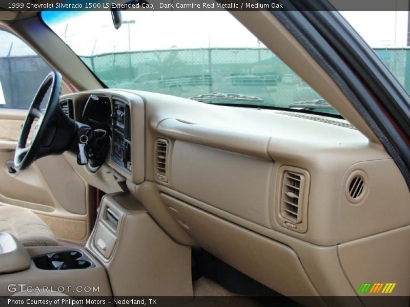 Dark Carmine Red Metallic / Medium Oak 1999 Chevrolet Silverado 1500 LS Extended Cab