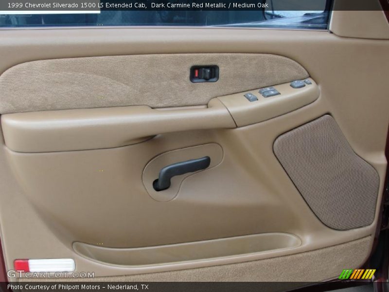 Dark Carmine Red Metallic / Medium Oak 1999 Chevrolet Silverado 1500 LS Extended Cab