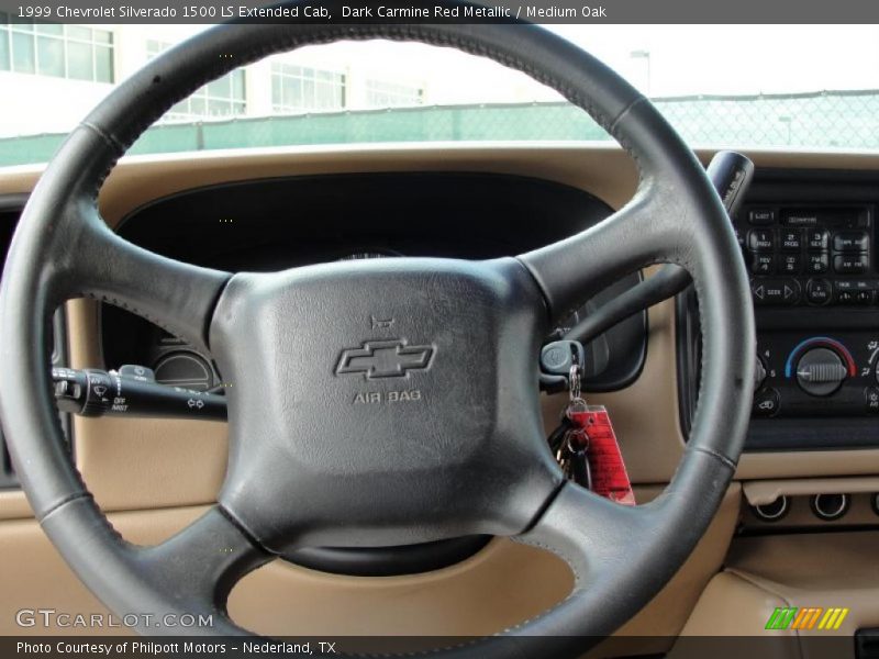 Dark Carmine Red Metallic / Medium Oak 1999 Chevrolet Silverado 1500 LS Extended Cab