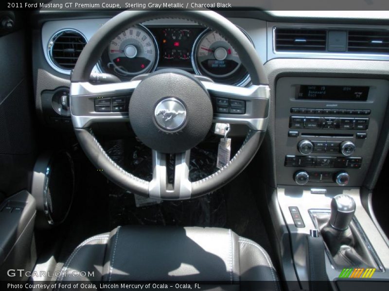 Sterling Gray Metallic / Charcoal Black 2011 Ford Mustang GT Premium Coupe