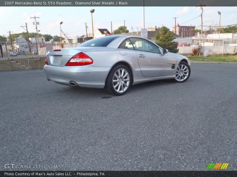 Diamond Silver Metallic / Black 2007 Mercedes-Benz SL 550 Roadster